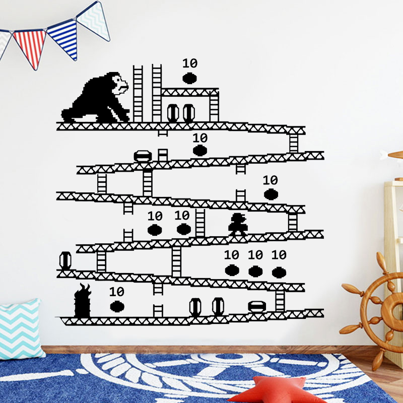 Gaming Accessories Wallpaper - Gamer Controller Videogame Wandsticker Vinyl Kunst