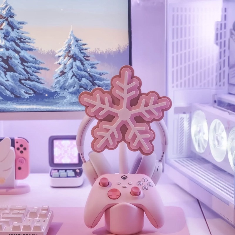 Sneeuwvlok-hoofdtelefoonstanda - Gaming Accessories To 3D Print recensie en prijs