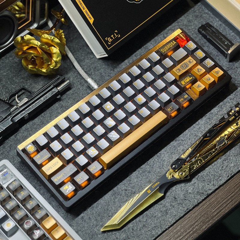 Golden Rose Thema Keycaps Set  - Gaming Set Accessories recensie en prijs