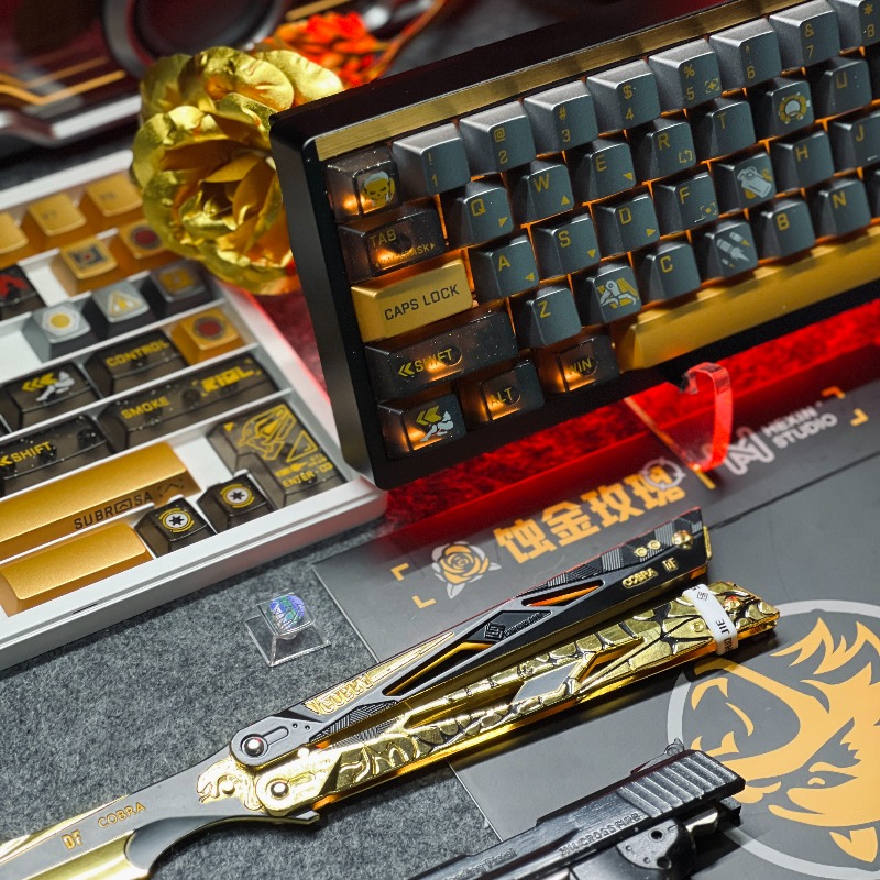 Golden Rose Thema Keycaps Set  - Gaming Set Accessories recensie en prijs
