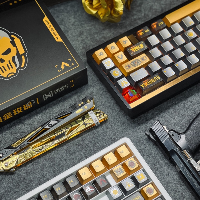 Golden Rose Thema Keycaps Set  - Gaming Set Accessories recensie en prijs