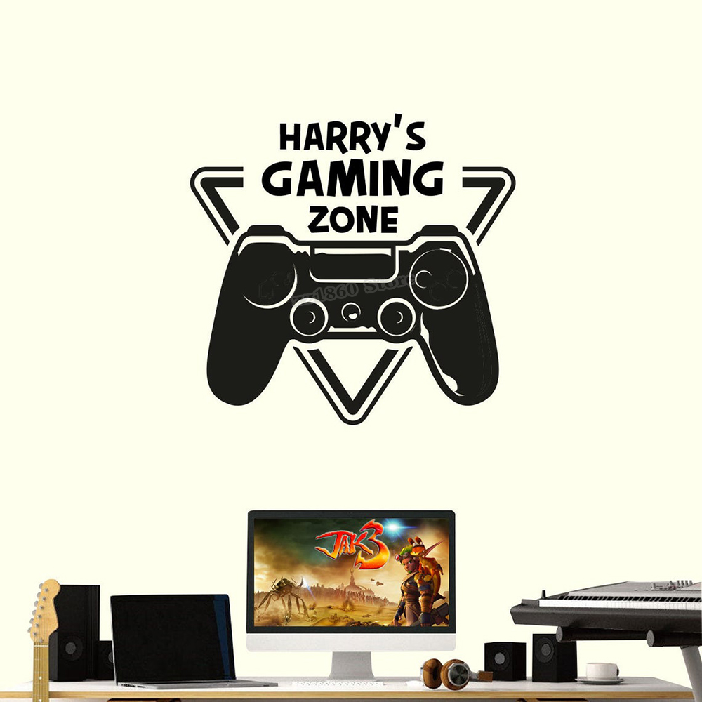 Custom Naam Gaming Zone Muurta - Gaming Accessories Wallpaper recensie en prijs