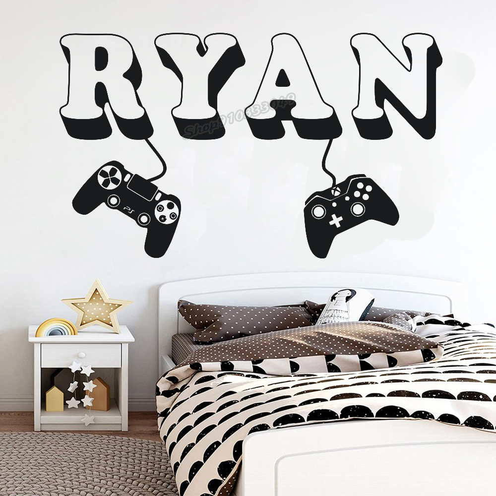 Gamer muursticker aangepaste n - Gaming Accessories Wallpaper recensie en prijs
